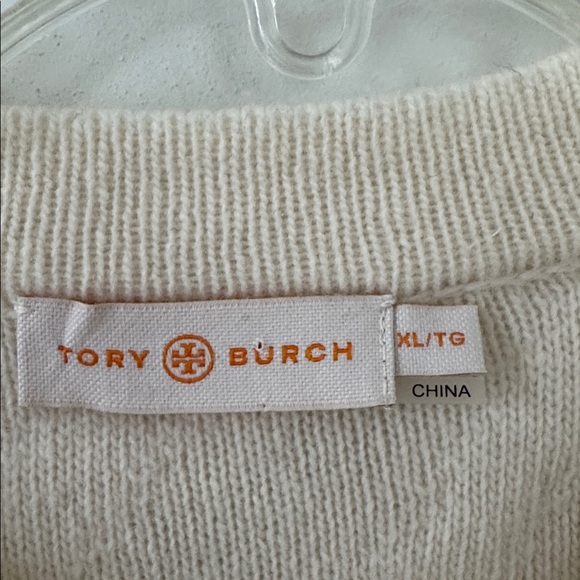 Tory Burch Cream Sweater Size XL - Picture 9 of 9